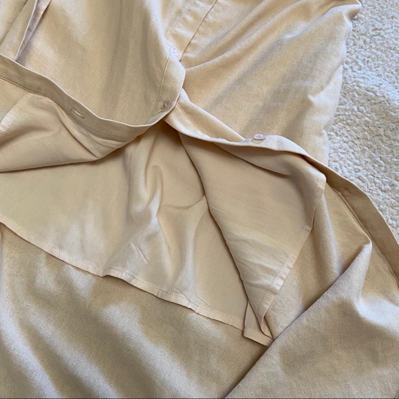 Lush Puff Sleeve Button Front Midi Dress, S - Picture 3 of 6